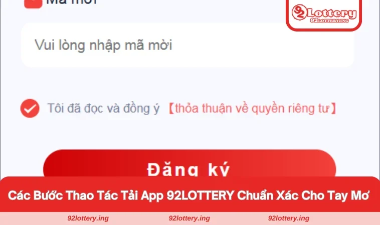 Hướng dẫn chi tiết cách tải ứng dụng 92LOTTERY cho thiết bị iOS
